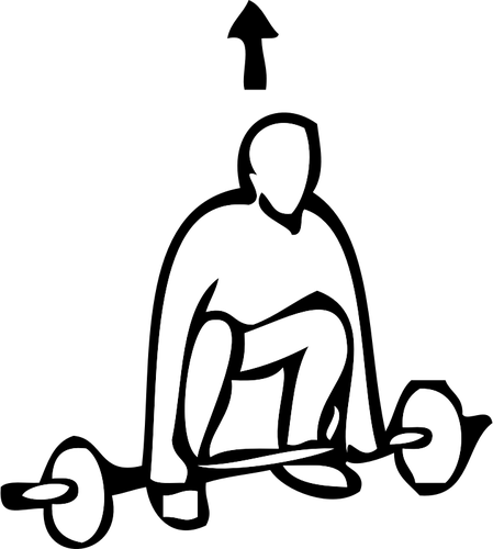 Heavy Weightlifting Exercise Instruction Clipart
