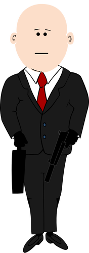 Assassin In Business Suit Clipart