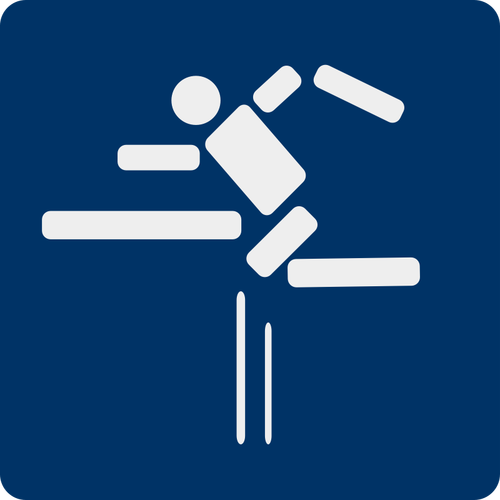Fence Jumping Sport Pictogram Clipart