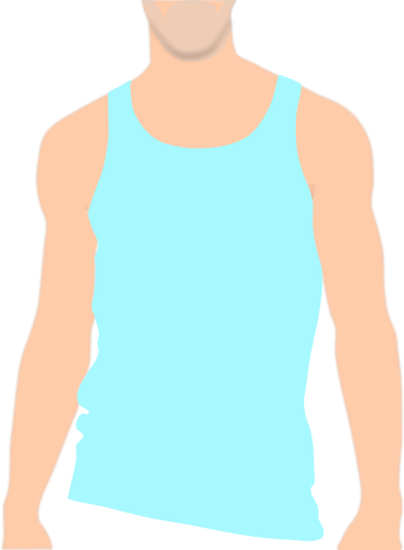 Of Top Of Male Body With A Vest On Clipart