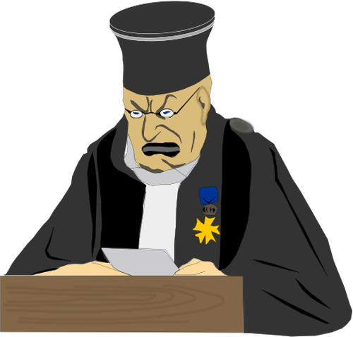Judge At Work Clipart