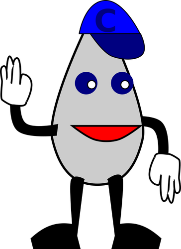 Water Drop Character Clipart