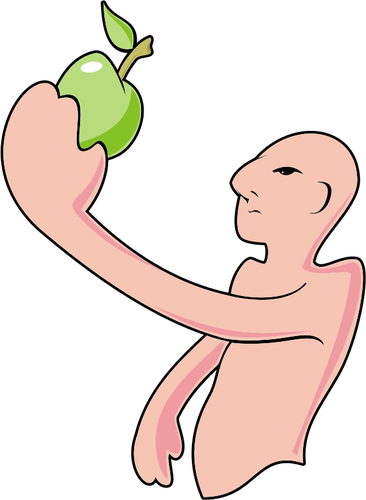 Man And Apple Clipart