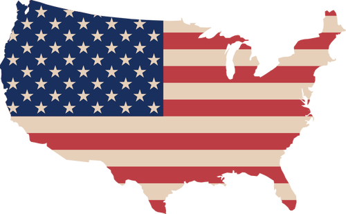 Usa Map And Flag Clipart