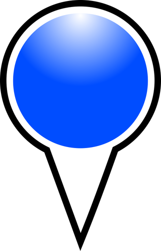 Map Pointer Blue Color Clipart