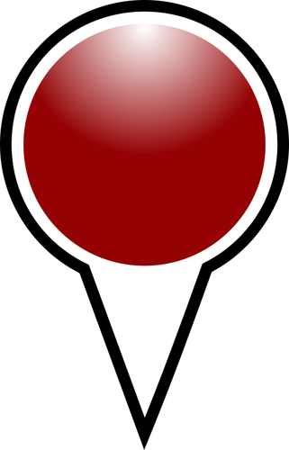 Map Pointer Crimson Color Clipart