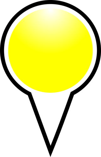 Map Pointer Yellow Color Clipart