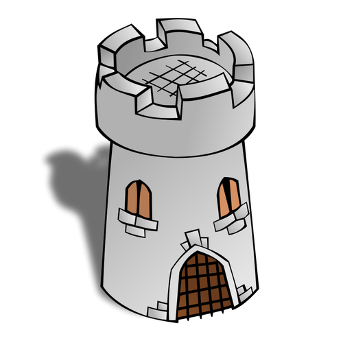 Round Tower Map Symbol Clipart