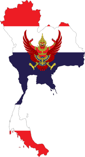 Thai'S Map And Flag Clipart