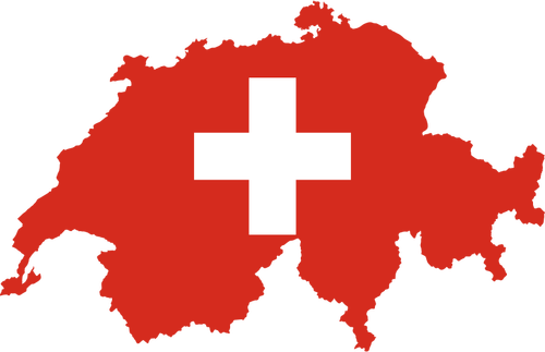 Switzerland Map And Flag Clipart