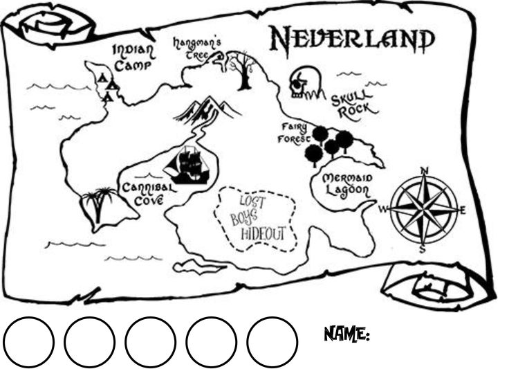 Neverland Map Hd Photo Clipart