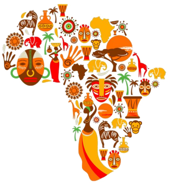 Map Of Photography Africa Illustration Stock Clipart