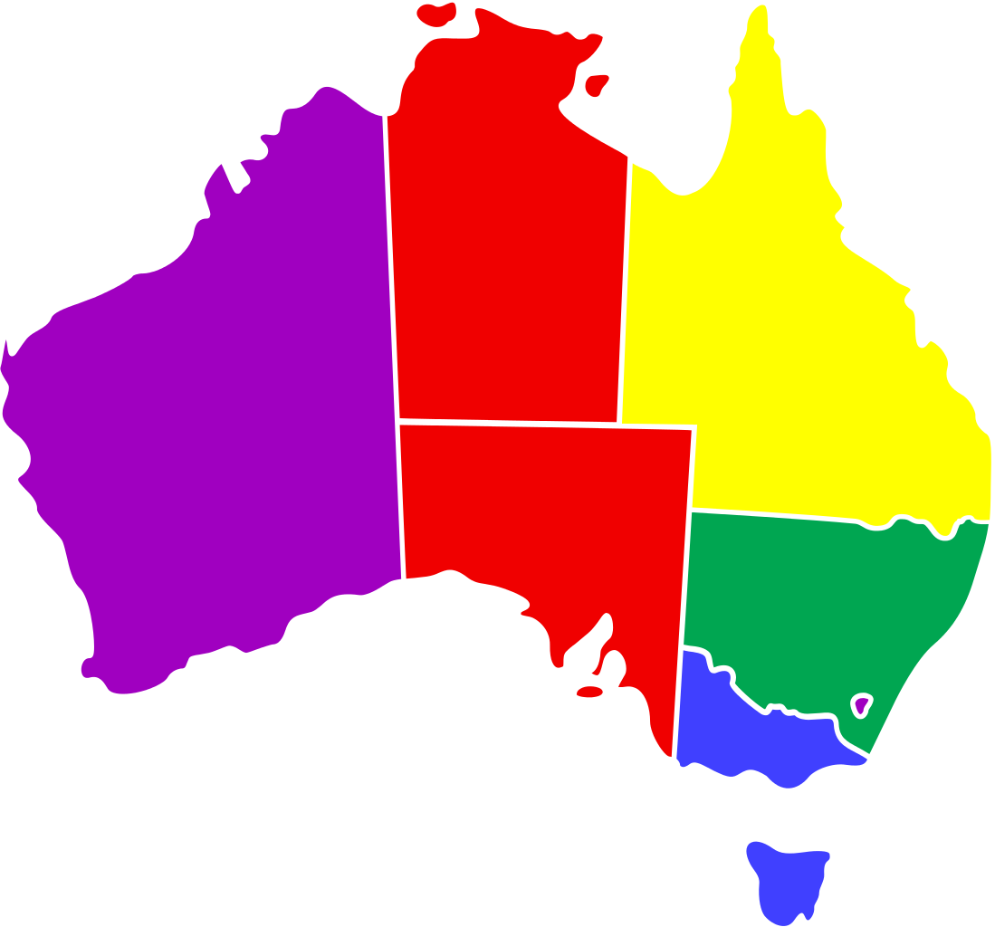 States Map Australia United PNG Free Photo Clipart