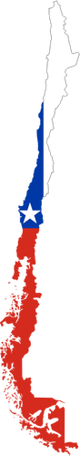 Chile Flag Map Clipart