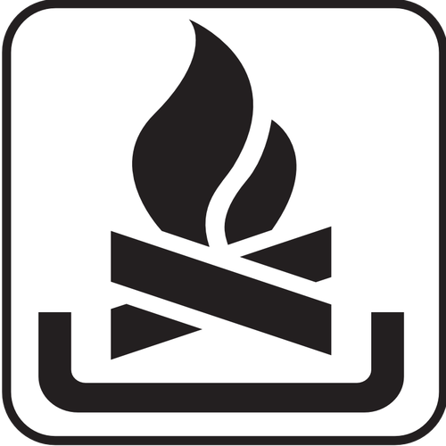 Us National Park Maps Pictogram For Open Fire Area Clipart