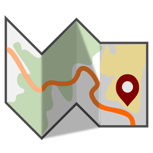 Of Folded Map Clipart
