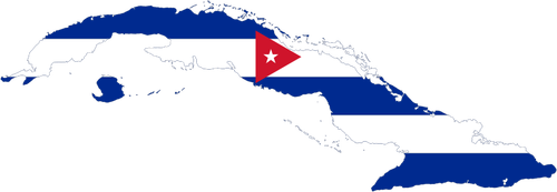 Cuba'S Flag And Map Clipart