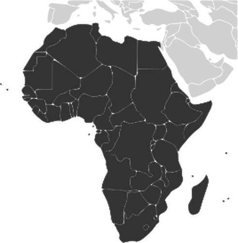 Outline Map Of African Continent Clipart