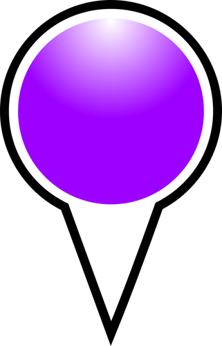 Map Pointer Purple Color Clipart