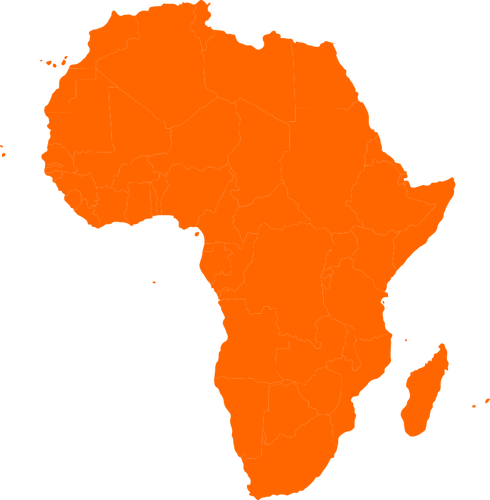 Continental Map Of Africa Clipart
