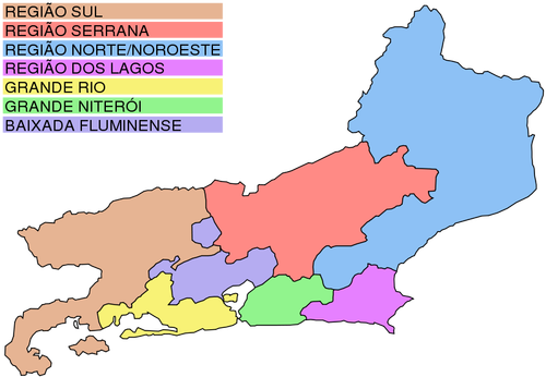 Map Of Rio De Janeiro Clipart