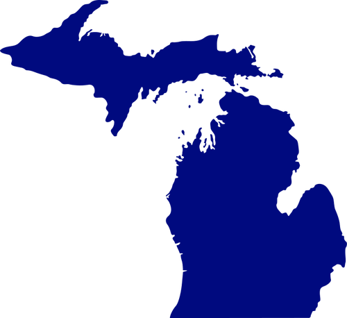 Map Of State Of Michigan Clipart