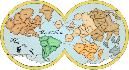 Globe Map Of The World Clipart