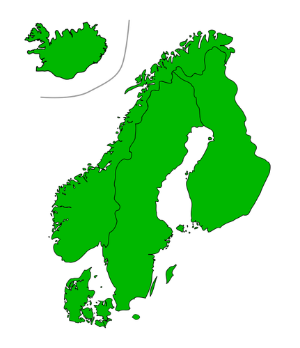 Map Of Scandinavia Clipart