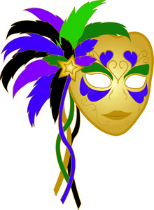 Mardi Gras On Mardi Gras Masks New Clipart