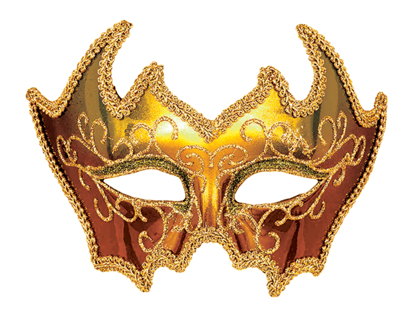 Mardi Ball Gold Masquerade Gras Mask Costumes Clipart
