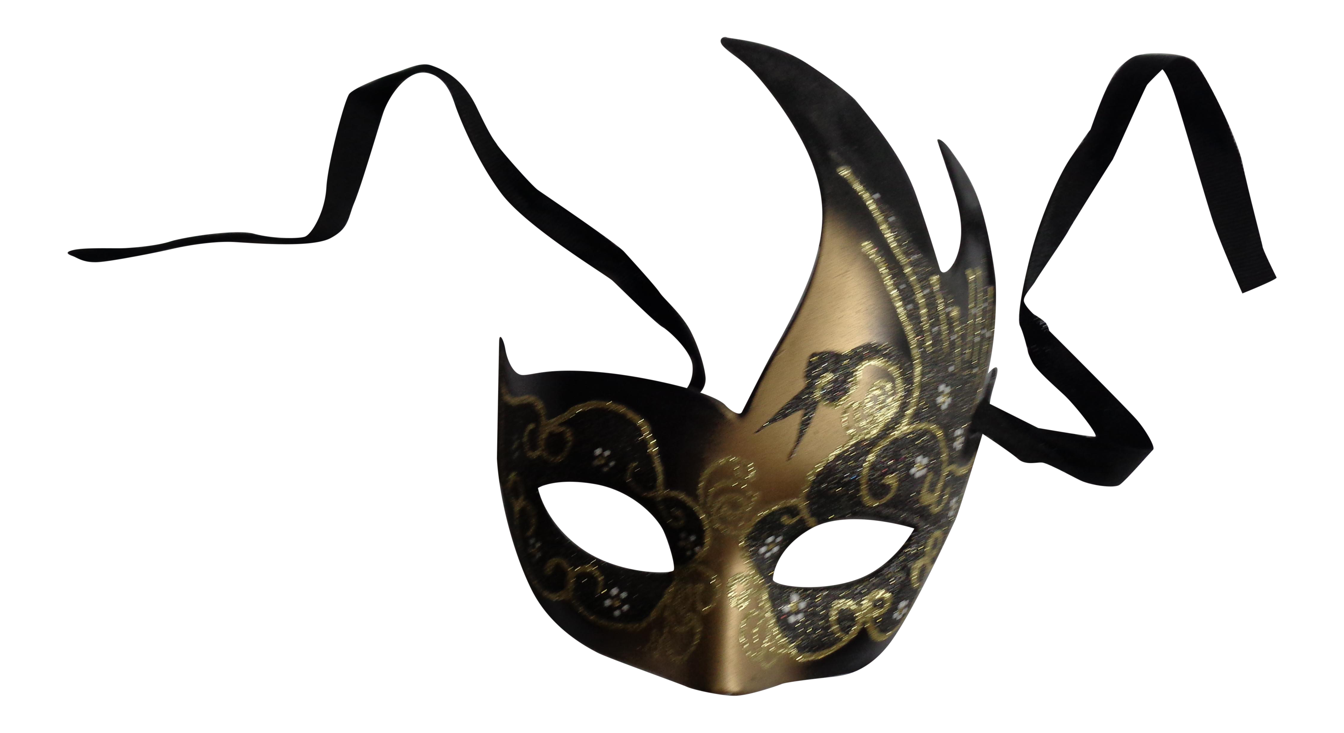 Mardi Venice Gold Carnival Gras Mask Clipart