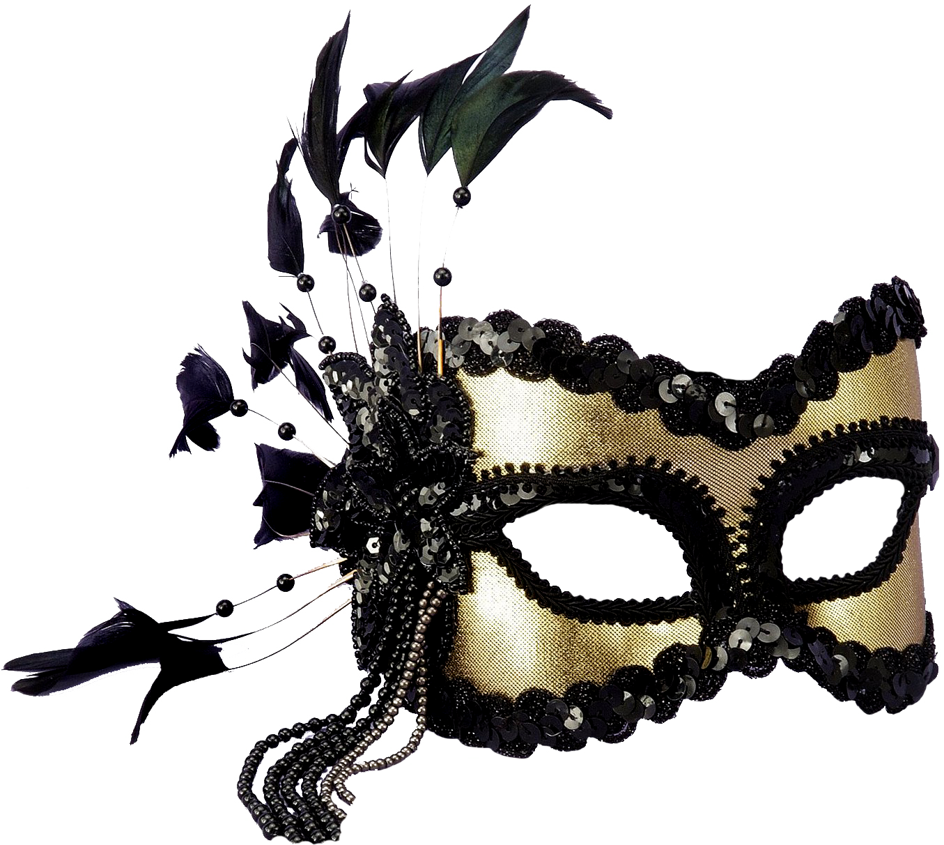 Mardi Ball Gold Masquerade Gras Mask Sequin Clipart