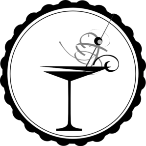 Black And White Martini Glass At Clker Clipart