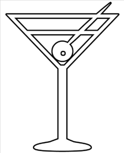 Martini Glass The Gallery For Glass Black Clipart