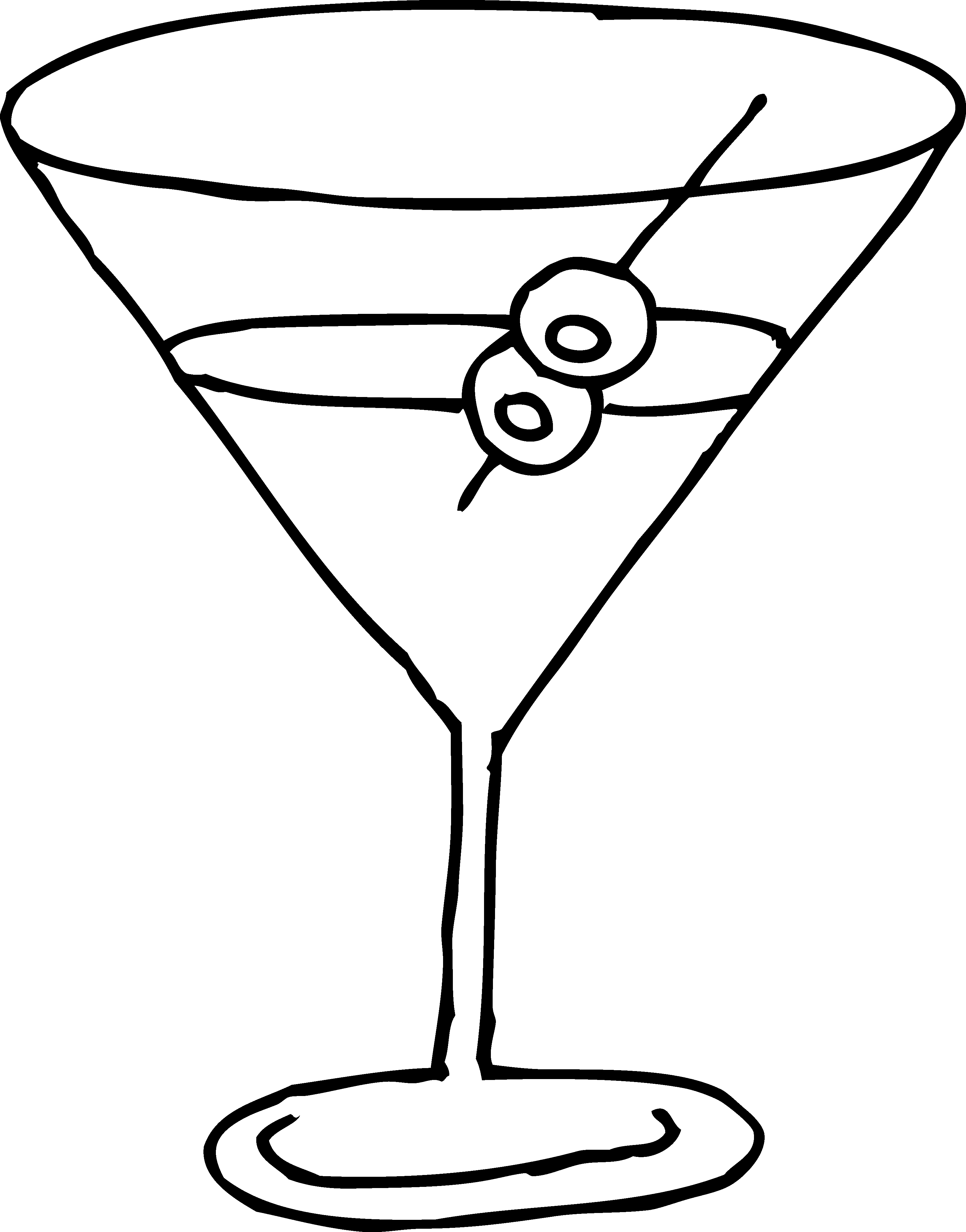 Martini Glass Line Art Download Png Clipart
