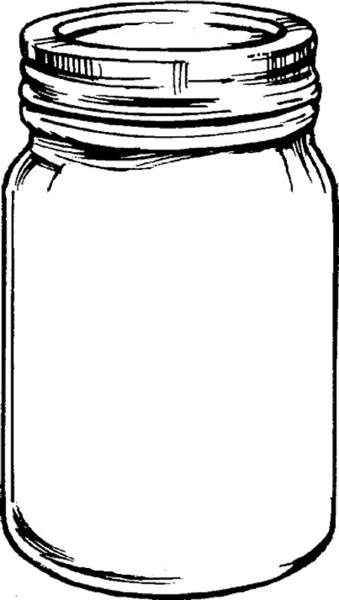 Free Mason Jar Tempplates An Ink Drawing Clipart