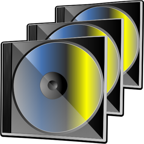 Group Of 3 Compact Discs Clipart