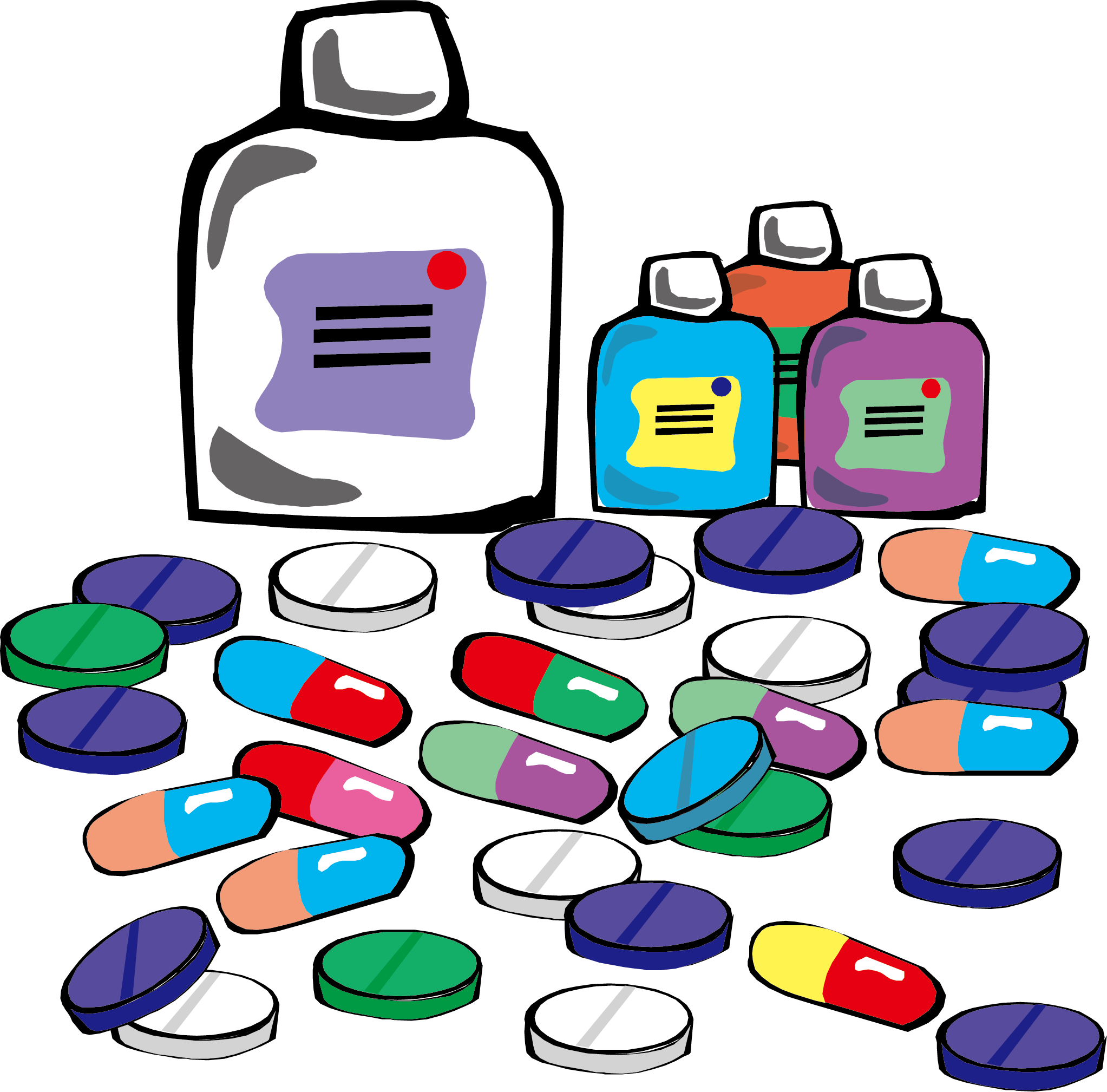 Medicine Cartoon Png - Clipart Pills Medicines Prescription ...