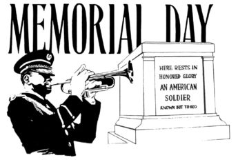 Memorial Day Black And White Free Download Clipart