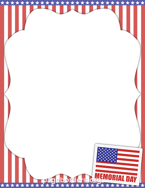 Memorial Day Border Page And Vector Graphics Clipart