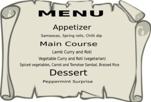 Menu Download On Free Download Png Clipart