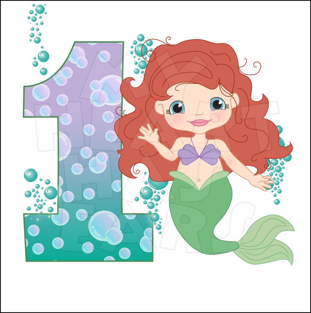 Little Mermaid Birthday Kid Png Image Clipart