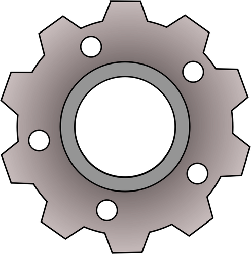 Of Gear With Small Holes Clipart