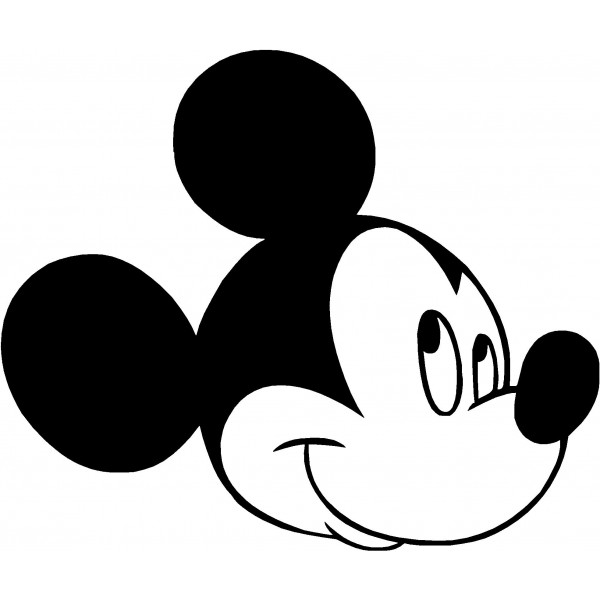 Free Mickey Mouse Black And White Image Clipart
