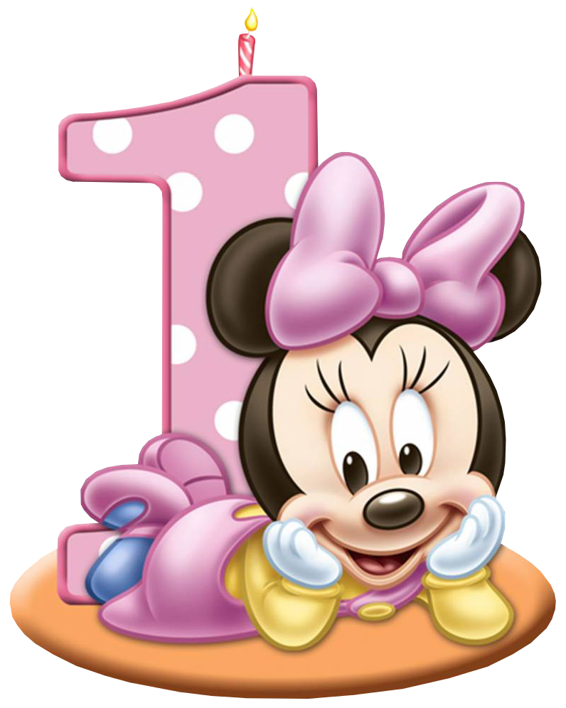 Mickey Minnie Baby Birthday Cake Mouse Clipart