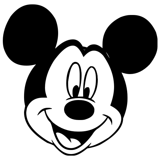 Free Mickey Mouse Black And White Image Clipart
