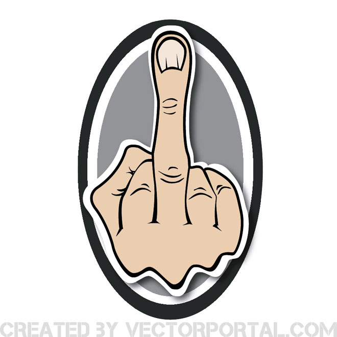 Middle Finger Vector Freevectors Hd Image Clipart