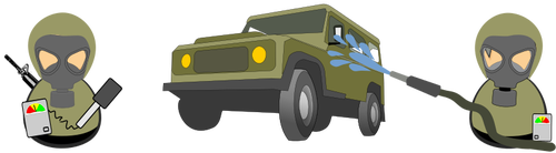Military Car Decontamination Clipart