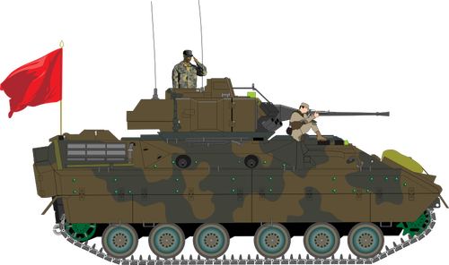 Armored Vehicle With Soldiers Clipart