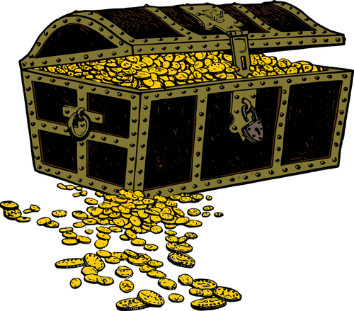 Overfilled Treasure Chest Clipart